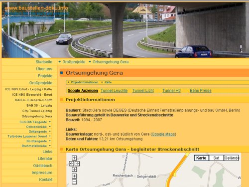Baustellen-doku.info um Ortsumgehung Gera erweitert